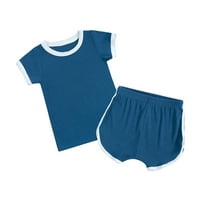Pejock Baby Girls Boys Odjeća odijela Košulje Shars Sets Kids Fashion Slatke kratke hlače za kratke