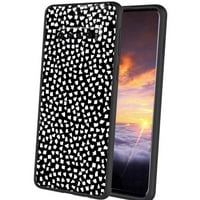 Kompatibilan sa Samsung Galaxy S10 + Plus Telefonska futrola, crno-bijela silikonska zaštita za silikon