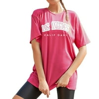 Booker T majice za žene labave fit evropskog i američkog modnog okruglog vrata za usne Ispis labavog