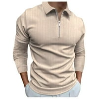 Francuska Dimple Muška modna traka sa patentnim zatvaračem T-majica s dugim rukavima revel pulover Top