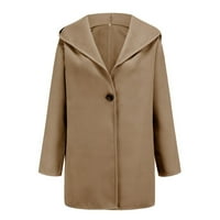 Asdoklhq Weens Plus klirenca veličine, zimska jakna od vunene kaputa toplo tanka dugačka odjeća za prekomjernu