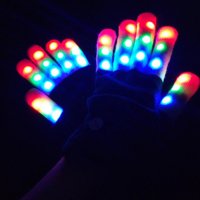 Rukavice za prste sa šarenim rasvjetnim bojama, različitim režimima svjetlosti
