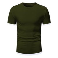 Muške majice Košulje za muškarce Muške kratke rukave modne atletske majice Sportski pulover vrhovi zelenog