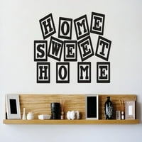 Prilagođeni zidni naljepnica Vinil naljepnica: Početna Sweet Home Tekst Citiraj Slika Art Peel & Stick