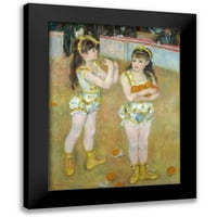 Renoir, Pierre-Auguste crni moderni uokvireni muzej umjetnički print pod nazivom - akrobati na cirku