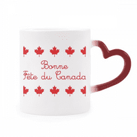 Maple Happy Canada Dan Crveni slogan osjetljiva na toplinu Crvena boja Promjena kamenog softvera