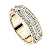 Meidiya Sterling Silver Shiny Full Diamond Ring Tri reda Kubični zirkonijski prstenovi Diamond Multiwwer