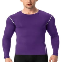 Colisha muškarci Kompresije košulje dugih rukava mišićni vrhovi cool suhi sport majica casual fitness