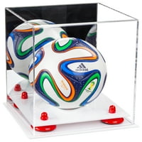 Akrilni mini - minijaturni fudbalski fudbalska futrola sa ogledalom, crvenim usponima i bijelom bazom