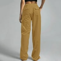 Ženske plus veličine hlače za crtanje ravno noge pamučne lagane hlače za žene ljetne hlače pantalone