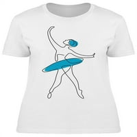 Crtanje crtežom Sketch Ballerina majica žene -Image by shutterstock, ženska velika