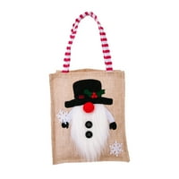 Božićne torbe Lijepa božićna torba za višekratnu torbu za višekratnu upotrebu Poklon poklon platnene poklon za djecu