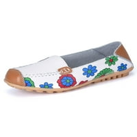 Oucaili ženske loaferi komadi stanovi na ležerne cipele Neklizaju cvjetni hodnik cipele mocassins Clout