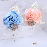 Anvazise Corsing sa FAU Pearl lančani lančani romantični realnistički elegantni korza za maturu za obveznice za vjenčanje zabave svijetlo plavi cvijet