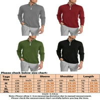 Bomotoo Muški atletski pulover stand-up ovratnik casual vrhovi Tenis Basic Solida Color Polo majica