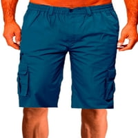 Beiwei Muški multi-džepovi Srednji struk kratke hlače za kratke hlače ravno dno noge muškarci elastična