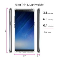 Razlikovanje Clear ShockOfofofofoff hibrid za Samsung Galaxy Note - TPU branik, akrilni leđa, kaljenog