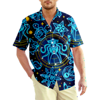 Muškarci i dječaci Summer Havajska košulja Cartoon Slatko tiskani Šareni casual majica s kratkim rukavima-dolje