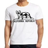 Kalifornijska republika Pitbull Muška majica 2x-velika bijela