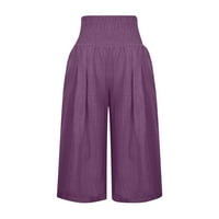 AirPow hlače za žene Radne povremene ženske hlače sa širokim nogama visoke struke ravne hlače Casual