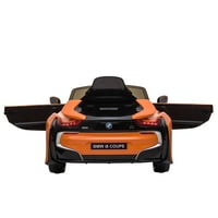 TopCobe 12V Dječja vožnja baterije na automobilu sa daljinskim upravljačem i LED svjetlima i MP3, narandžastom
