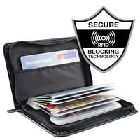 Sigurni zatvarač novčanik RFID Blokiranje aluminijskog novčanika i nosač kreditne kartice Kućište poslovne kartice CASE Unisex-