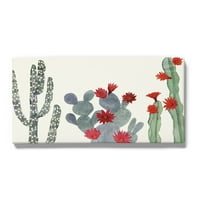 Cvjetni božićni kaktus Zamotani platno -Victoria Borges dizajnira