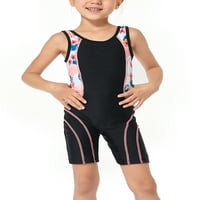 Luxplum Kid Girl Baing odijelo bez rukava bez rukava Crew vrat Jedno kupaće i kupaće kostim Vodeni sport