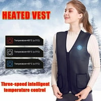 Gooory Ženski džepovi USB prsluk Body Sport Električna grijana prsluk Plain tormalna zimska jakna za