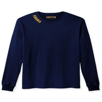Daxton Premium Virginia Muškarci dugih rukava majica ultra mekani srednje težine pamuk, 2pk Navy Zlatno