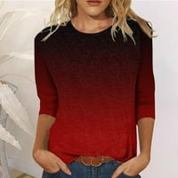 Košulja Žene Ležerne prilike modne gradijentni ispis O vrata Tri četvrtine rukava na majicama majice