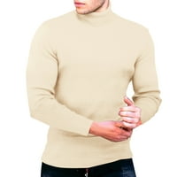 Muška majica Modni pamučni sportovi Ffititness Vanjska puna boja tijesna majica dugih rukava za muškarce