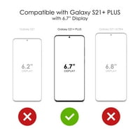 Razlikovanje Clear ShockOfofofofofoff hibrid za Galaxy S21 + Plus 5G - TPU branik, akril nazad, zaštitni