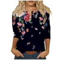 Jeseni džemperi za žene prevelizirani džemperi za ženska bluza za bluzu Grafički leptir asimetrični