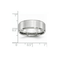 Bijeli kobaltni prsten za prsten za vjenčanje učvršćene standardne ivice satena