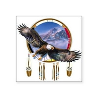Cafepress - Flying Eagle Shield Squield Squir 3 & quot; 3 & quo - Square naljepnica 3 3