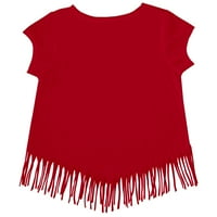 Djevojke Toddler Tiny Turpap Red Los Angeles Angels Prošižena majica za bejzbol Fringe Majica