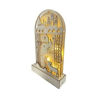 Islamska umjetnost Drvena ukrasna svjetiljka muslimanska ukras LED svjetlo klasični zatvoreni ramazanski