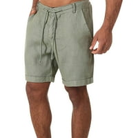 Umitay kratke hlače za muškarce Muške sportske pamučne posteljine casual labave kratke hlače casual pidžama džep jogging hlače hlače