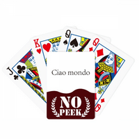 Pozdrav World Italian Art Deco Fashion Peek Poker igračka karta Privatna igra