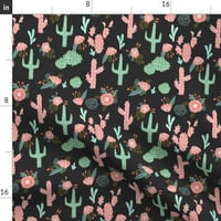 Pamuk Saten Ternerner, 90 - Cvijeće kaktusa Slatke djevojke kaktusa ružičasta mantarna pustinja ruža