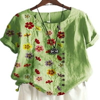 Prednjeg swald-a Ljeto vreća od pulover cvjetnog tiska Bohemian TEE majica kratkih rukava