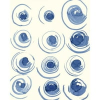 Lam, Vanna crna modernog uokvirenog muzeja Art Print pod nazivom - MacRame Blue II