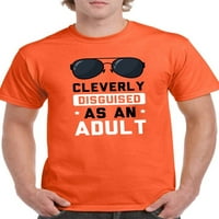 Pametno prerušen u majicu za odrasle muškarce -Martprints dizajna, muški mali