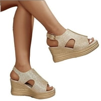 Jsaierl klina sandale za žene Dressy ljeto Peep toe Sandale Comfy šuplje sandale hodanje prozračne sandale
