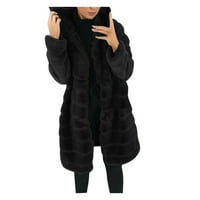 Symoidni ženski kaputi i jakne sa kapuljačom - lažno rublje 'gilet dugih rukava za rezanje kaput toplijeg