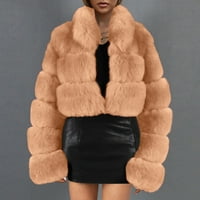 Levmjia Clearence ženski kaput jeseni zimske žene dame toplo Furry Curry kaput jakna zimska solidna