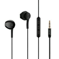 [Pakovanje od 2] Visokokvalitetne zvučne univerzalne slušalice u uhu u crnom