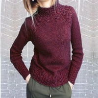 Ležerne prilike turtleneck pulover vrhovi džemper pletena žena zima topla ženka odjeća dugih rukava