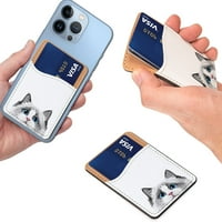 Samoljepljiva PU kožna držač kartice Stick na džepnim kreditnim karticama kućišta torbica za Apple Samsung